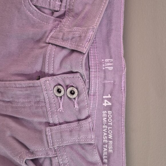 BNWT, Never worn, GUESS, Youth Size 14, Purple, low rise, boot cut, jeans. - Picture 2 of 5